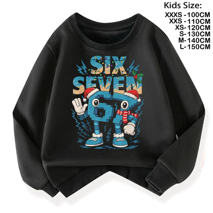 67 Six Seven for Childrens Steal A BrainRot Fashion Kids Hoodie Warm Sweatshirts Italian Brainrot Winter Clothing Cartoon Hoodie