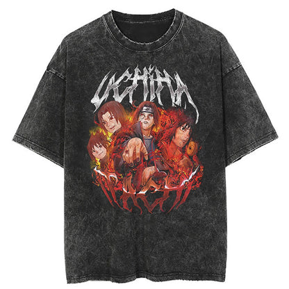 Hip Hop Streetwear T Shirt Japanese Anime Naruto Print T-Shirt Men Harajuku Cotton Tshirt Summer Short Sleeve Tops Tees