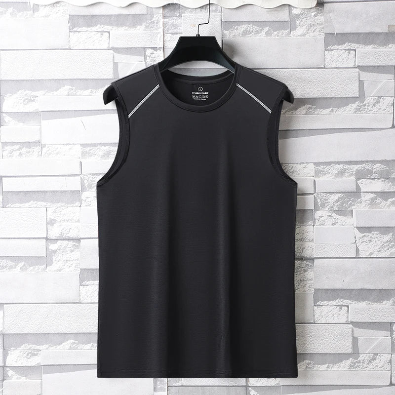 Men's Sleeveless T-Shirt - Breathable Summer Shirt | Quick Drying Ice Silk Fabric