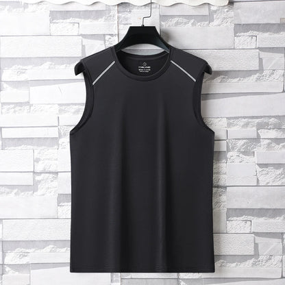 Men's Sleeveless T-Shirt - Breathable Summer Shirt | Quick Drying Ice Silk Fabric