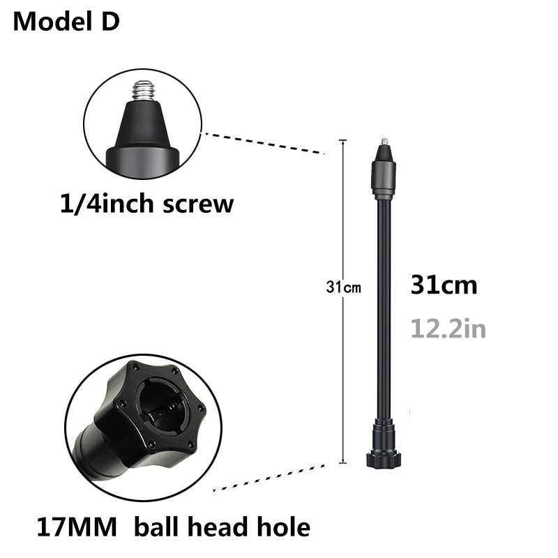 Flexible Arm Monopod Selfie Stick Rod Mount Holder Stands for Mobile Phones for Gopro Hero DJI OSMO Insta 360 Cameras Tripod