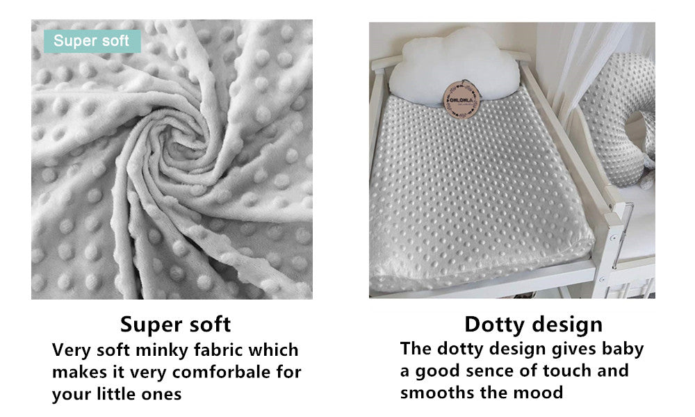 Soft and Breathable Cotton Baby Crib and Baby Changing Pad Protective Cover Suitable for Baby Shower  Diaper Changing Pad Cover