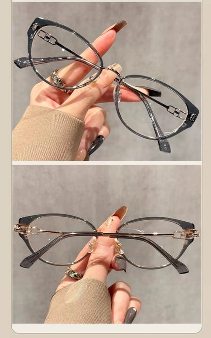Women's Reading Glasses - Anti Blue Light, Retro Frames, Ultra Light, Clear Lens