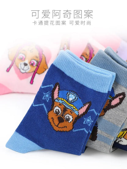 5 Pairs /Lot Genuine Paw Patrol Chase Skye Ryder Baby Boys Girls Soft Colorful Socks For Kids Breathable Toddler Warm Socks