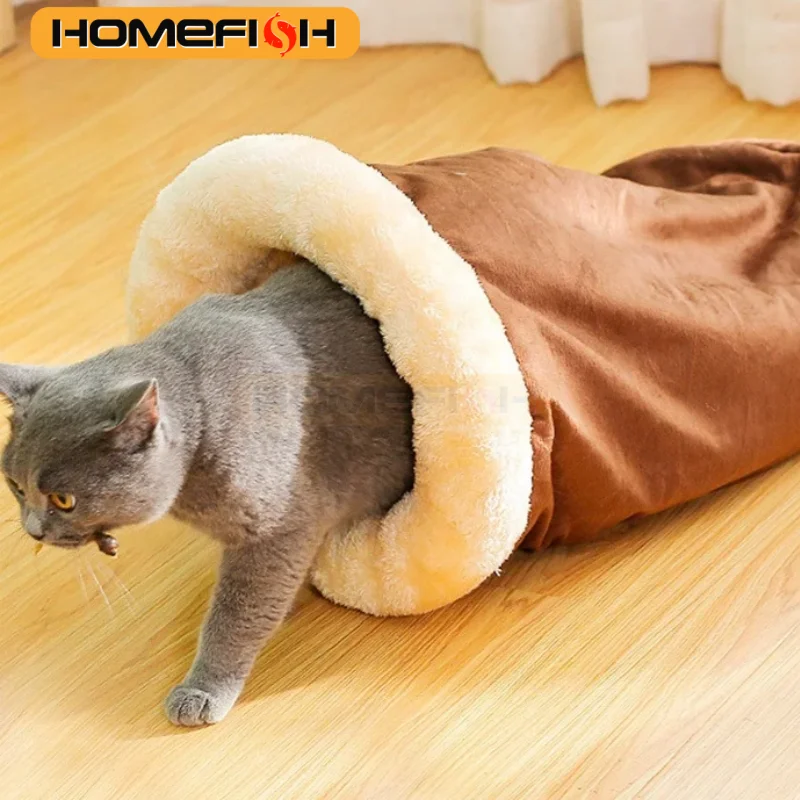 Autumn and Winter Cat Sleeping Bag Semi-enclosed Cat Nest Warm Small and Medium-sized Pet Nest Can Be Disassembled and Washed