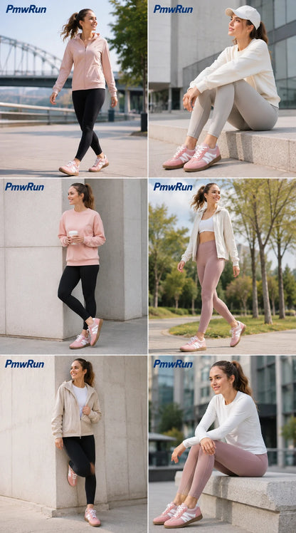 Trend Fashion Sport Shoes For Women PU Leather Waterproof Female Sneakers Anti-slippery Running Footwear For Boys Girls