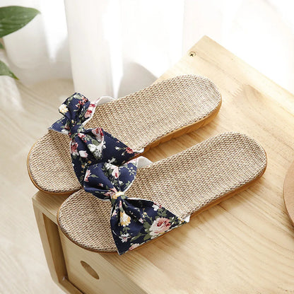 New Summer Ladies Slippers Outdoor Beach Sandals Bohemian Ethnic Style Handmade Espadrilles Platform Slippers Flip Flops Women