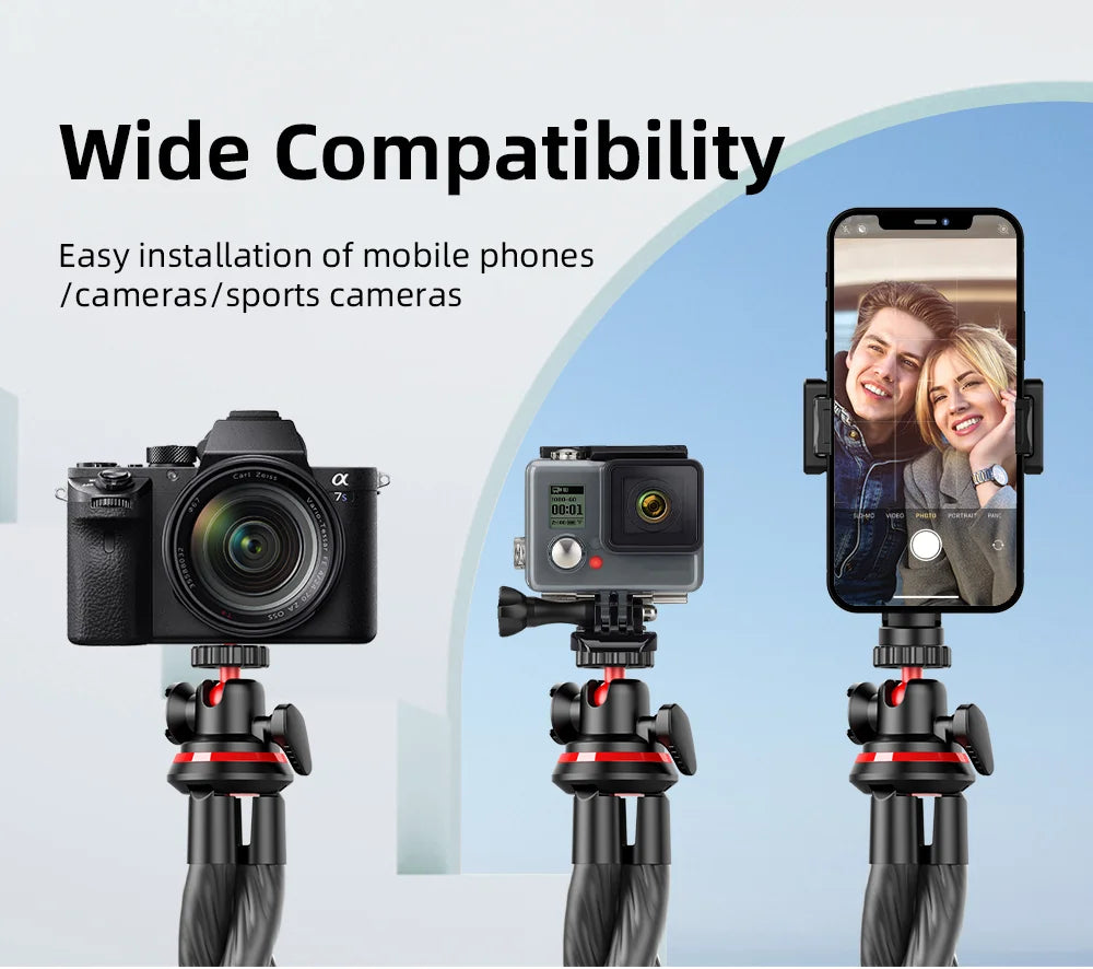 Wireless Bluetooth Selfie Stick for Smartphone Gopro Tripod for DSLR Camera with Octopus Legs for Xiaomi iPhone Huawei Samsung