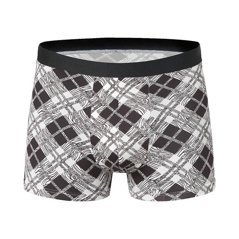 Mens 10-Piece Fashion Underwear Set - Comfortable Large Size Printed Boyshorts