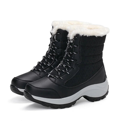 Women Snow Boots - Ladies Winter Boots With Flat Platform & Plush Warmth