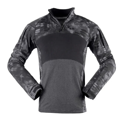 Tactical Cotton Shirt - Multicam Camo Military Combat Tee | Lightweight Moisture Wicking