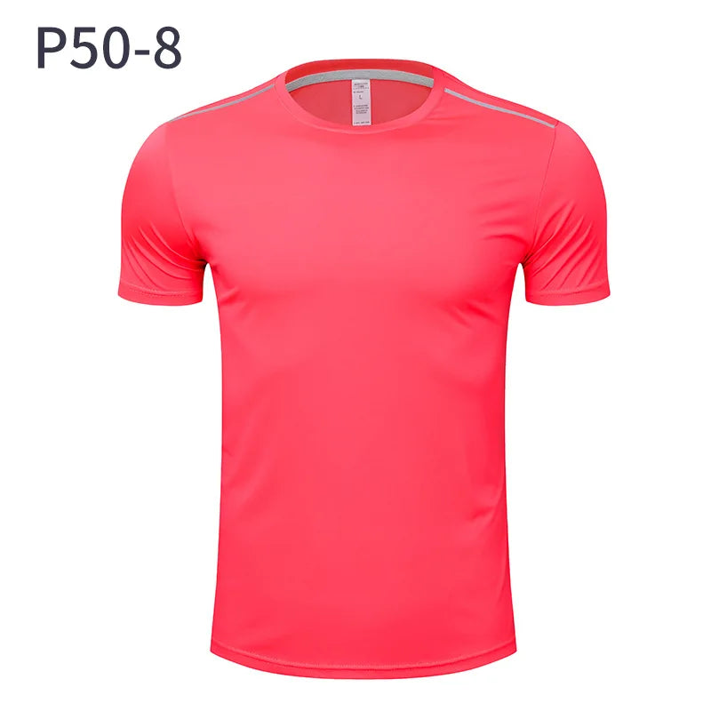 Men Women Quick Dry Short Sleeve Sport T Shirt Gym Jerseys Fitness Shirt Trainer Running T-Shirt Teenager Breathable Sportswears
