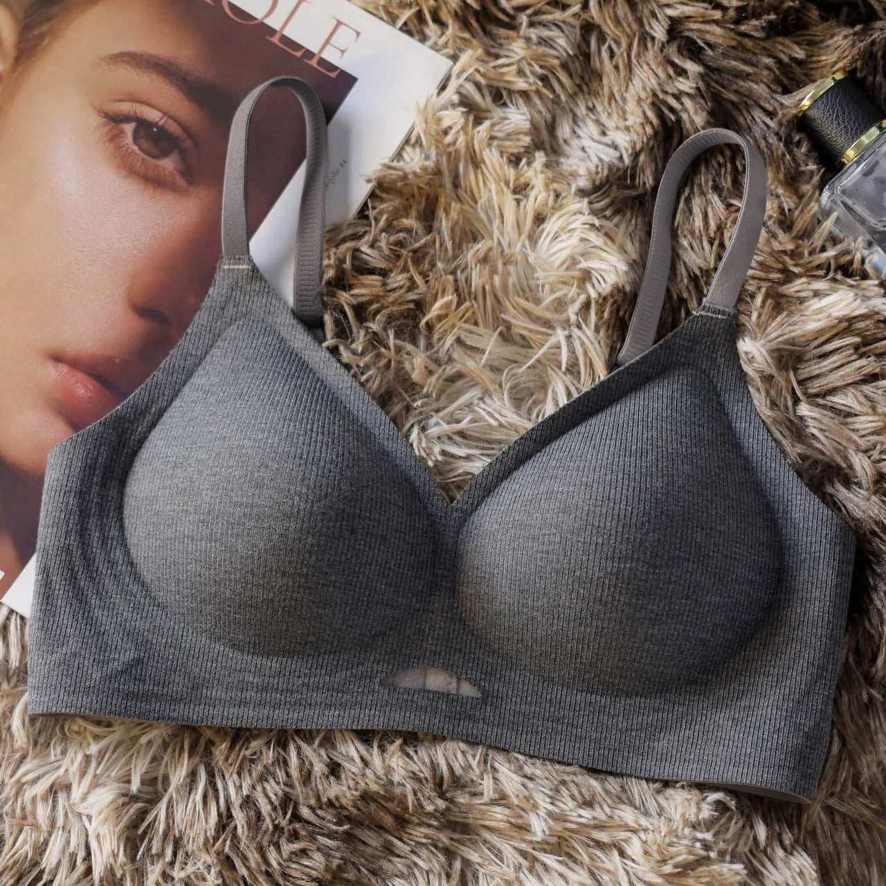 Seamless Push Up Bra - Wire Free Sports Bra Women | Breathable, Comfortable, Thin Cup
