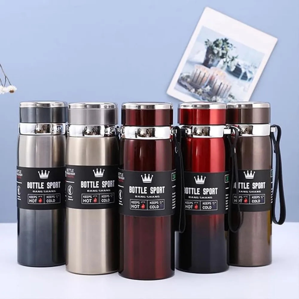 800ml/1000ml 316 Stainless Steel Thermos Cup Sports Home Travel Kettle Portable Sling Kettle Large Capacity Outdoor