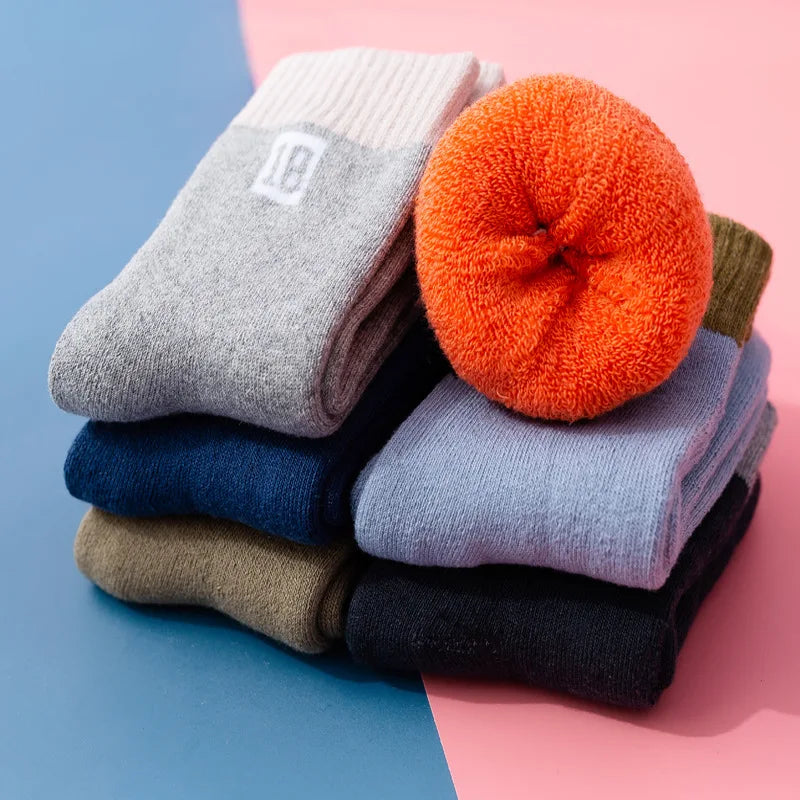 5 Pairs/Lot Kids Scoks Autumn Winter Kids Warm Thicken Cotton Socks Unisex Boys Girls Cute Cartoon Animal Socks