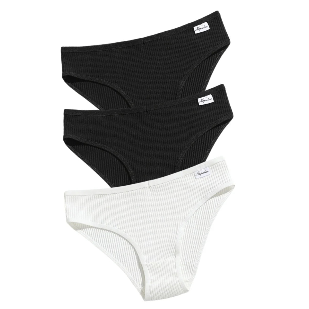 3Pcs/Set Cotton Panties Women Solid Color Soft Breathable Briefs Female Underpants Comfort Stretch Sexy Lingerie S-XL