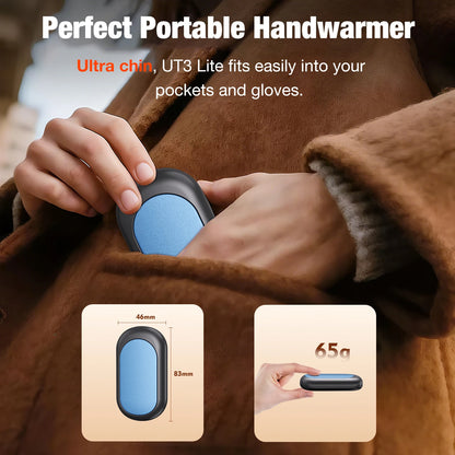 2-in-1 Magnetic Mini Hand Warmer with Three Levels of Temperature, Compact and Portable to Hold in Hand