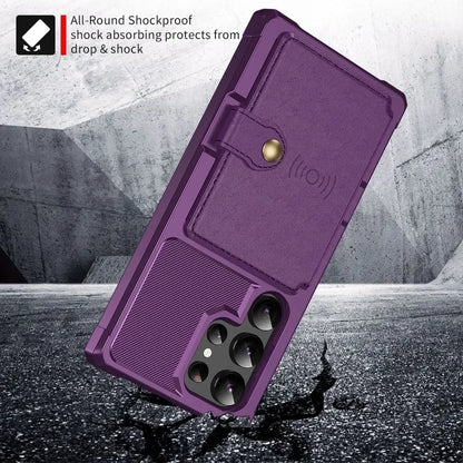 Card Wallet Case for Samsung Galaxy S24 S23 FE S25 Plus S22 S21 S26 Ultra A17 A37 A56 A36 A55 A35 A15 A54 A34 A52S A05S A05 A16