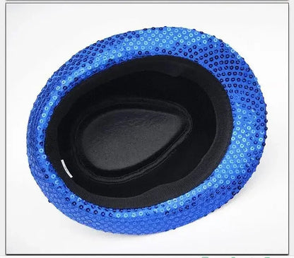 Stage Performance Sequined Hip-hop Hat Children's Day Dance Performance Jazz Hat Men And Women Festival Parties Sequined Top Hat