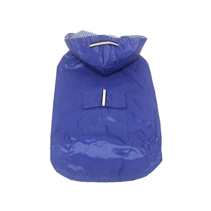 Dog Raincoat Waterproof Hoodie Jacket Rain Poncho Pet Rainwear Clothes with Reflective Stripe for All Sizes Big Puppies