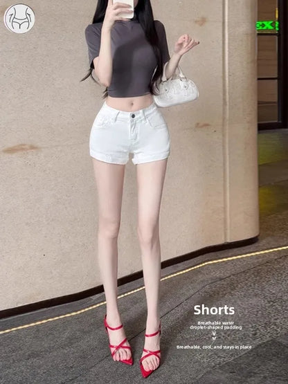 American Sle Hot Girl Low Waist Hip Enhancing Denim orts Women Summer New Slimming Small Size Versatile Hot Pants
