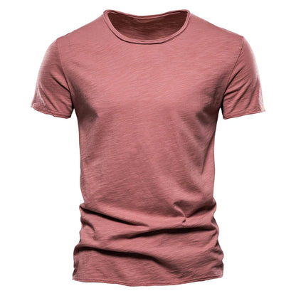 Quality 100% Cotton Men T-shirt Fashion Cut Design Slim Fit Soild Men's t-shirt Tops Tees Brasil Short Sleeve T Shirt For Men