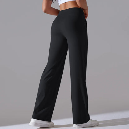 Yoga Straight Leg Sweatpant Straight Leg Women's Loose Tracksuit Pants Wide Leg Outdoor Gym Runing Casual Tracksuit Pants