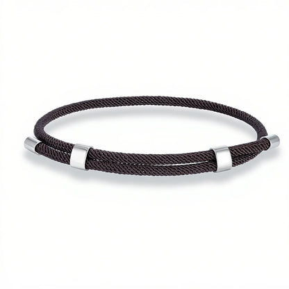 MKENDN Simple Style Men Women Bracelet 3mm Durable Marine Rope With Polished Steel Closure Jewelry Summer Beach Gifts