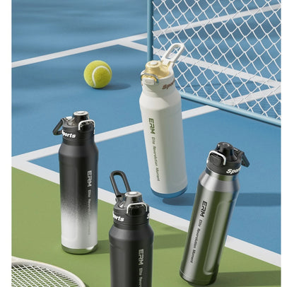 Insulated Water Bottle Stainless Steel Tumble Cycling Cold And Hot Flasks Double Wall Portable With Handle Sports Outdoor Cup