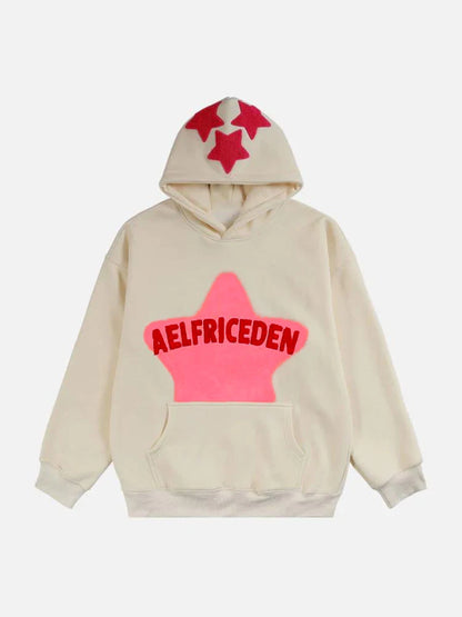 2024 Fall hip hop street graffiti hoodie women's retro casual sports baggy hoodie