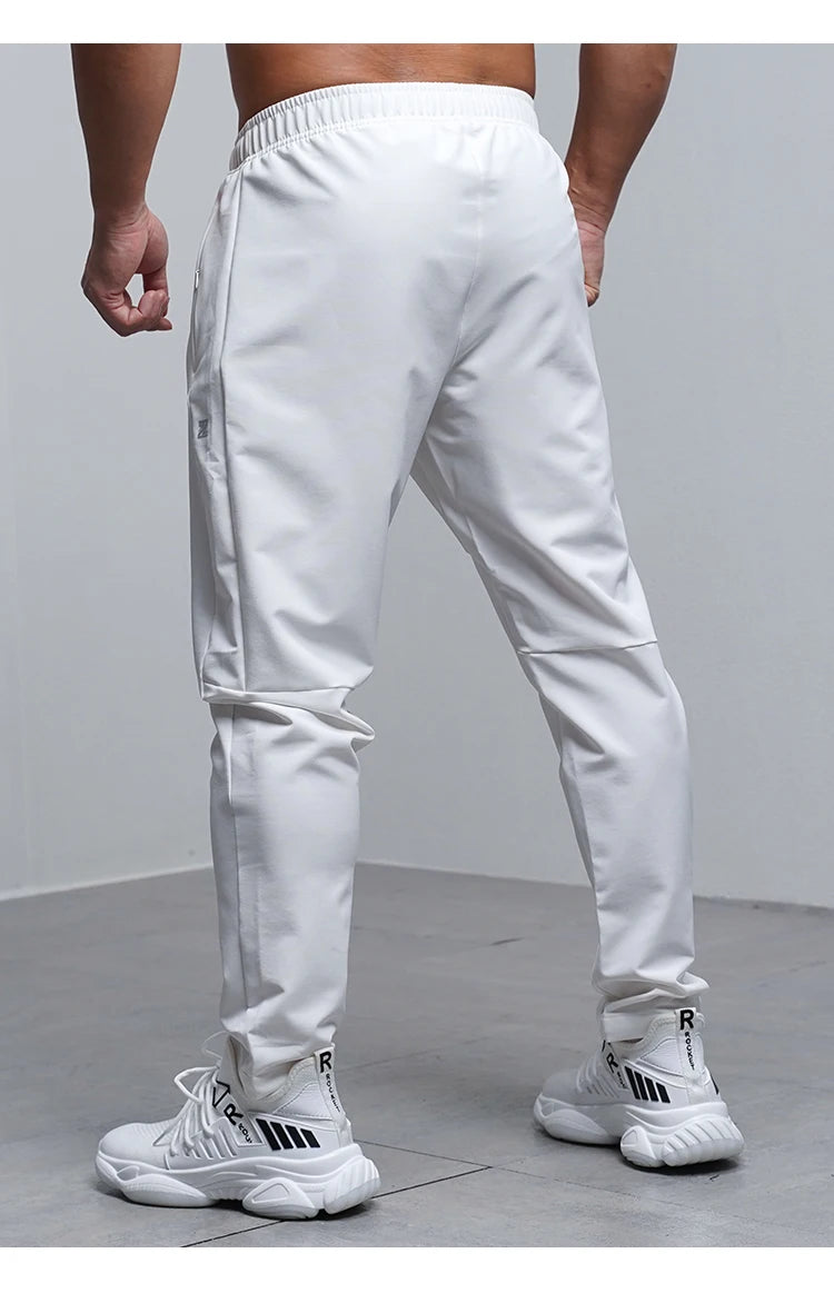 Men's Running Pants - Breathable Waterproof Sweatpants With Elastic Waist & Zip Pocket