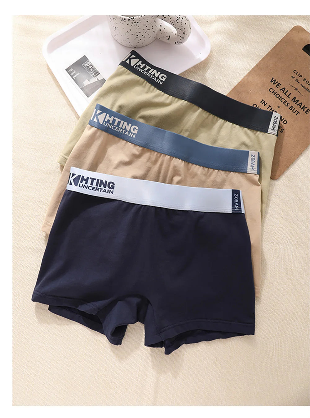 3PCS/Pack 100% Cotton Breathable Antibacterial Women's Panties Comfortable Soft Lingerie High Elastic Waistband Female Underwear