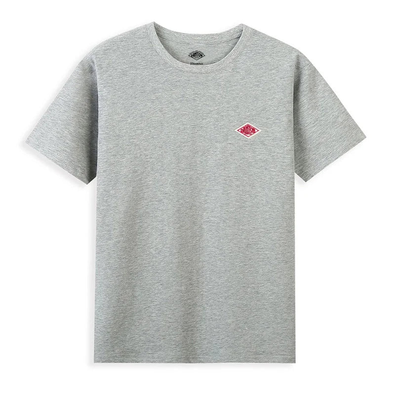 2025 Exported To Japan Orders Classic Embroidery Fashion Solid Simple Loose Short Sleeve Cotton Couple T-shirt Men/Women Top