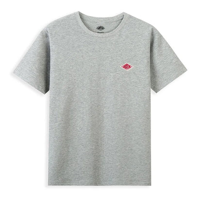 2025 Exported To Japan Orders Classic Embroidery Fashion Solid Simple Loose Short Sleeve Cotton Couple T-shirt Men/Women Top