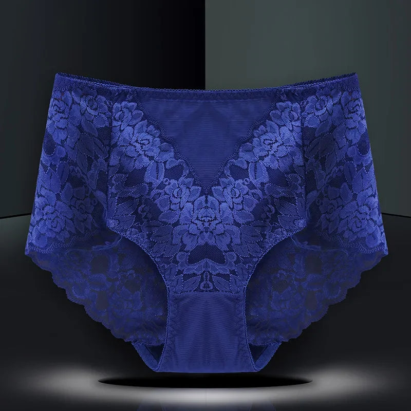 Women's High Waist Seamless Panties Sexy Lace Large Size M-5XL Briefs Embroidery Panties for Women Female Underwear Lingerie