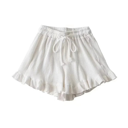 Women's Ruffled Shorts – Y2K High-Waist Loose Summer Shorts