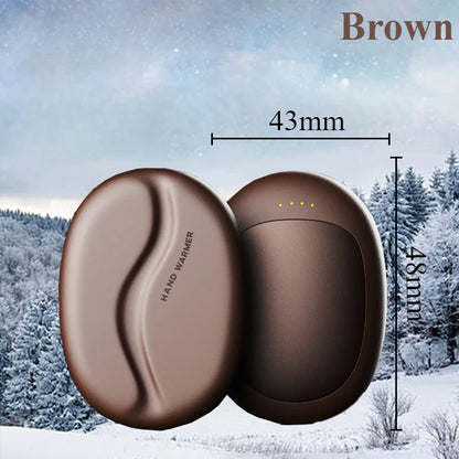 Eary Coffee Bean Shape Magnetic Hand Warmer Split Mini Portable Double Sided Heating Rechargeable Hand Warmer Winter Essentials