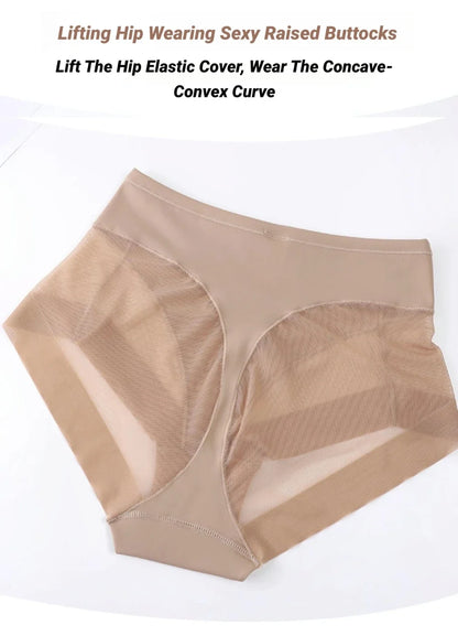 Womens Slimming Panties High Waist Ice Silk Tummy Control Briefs Female Trainer Shaping Underpants Butt Lifter Shapewear