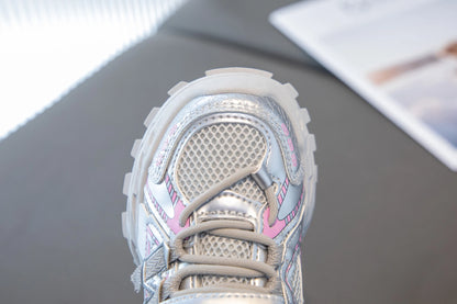 Girls Sports Shoes – Breathable Kids Mesh Sneakers With Rubber Outsole & Hook And Loop Closure