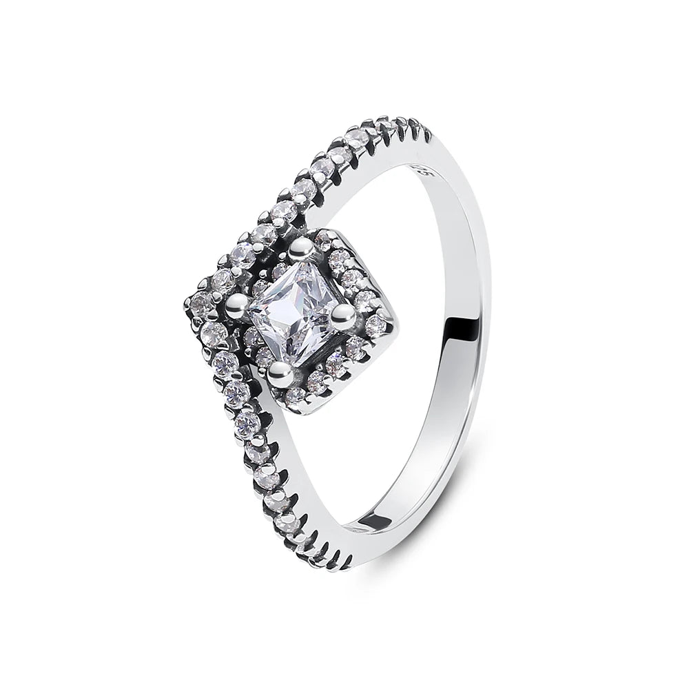 Sterling Silver Rings - 925 Silver Jewelry With Cubic Zirconia & Pave Setting
