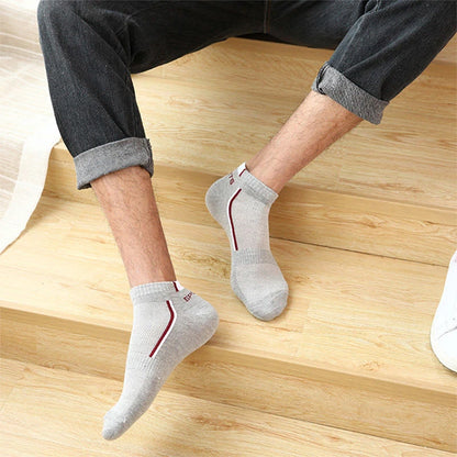 5 Pairs/Lot Spring Summer Men's Socks Breathable Ankle Cotton Sport Socks Mesh Casual Athletic Thin Short Sokken Size 38-48