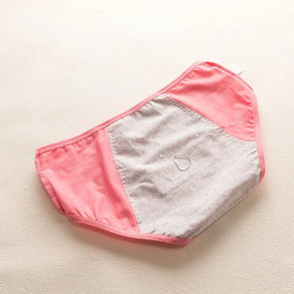 3PCS Cute Cartoon Period Underwear for Girls  Leakproof Teen Menstrual Panties 4-Layer Absorbent Reusable Washable Underwear