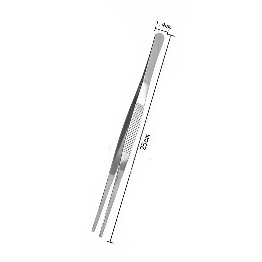 Stainless Steel Tongs - Long Handle BBQ Food Tongs | Non Slip Kitchen Cooking Tools