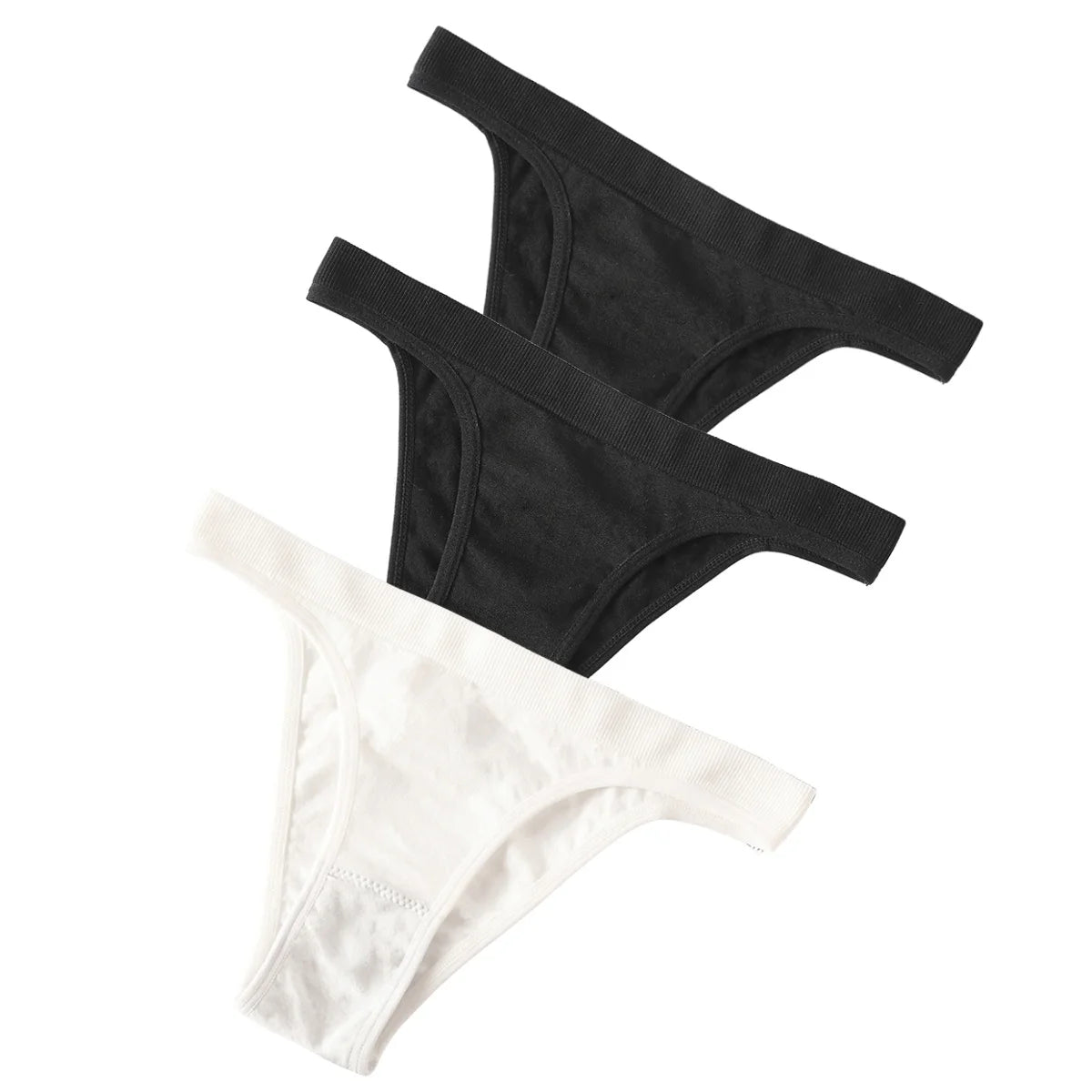 3Pcs/Set Women High Cut Brazilian Panties High Rise Seamless Underwear Soft Stretch Sports Soft Briefs Ladies Sexy Lingerie M-L