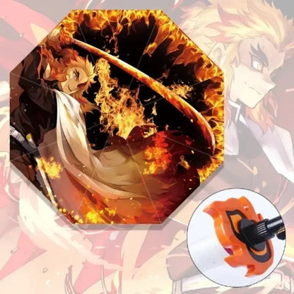 Demon Slayer Katana Umbrella Anime UV Blocking Parasol Raincoa Kyoujurou Real Japanese Katana Samurai Sword Long Umbrella Gift