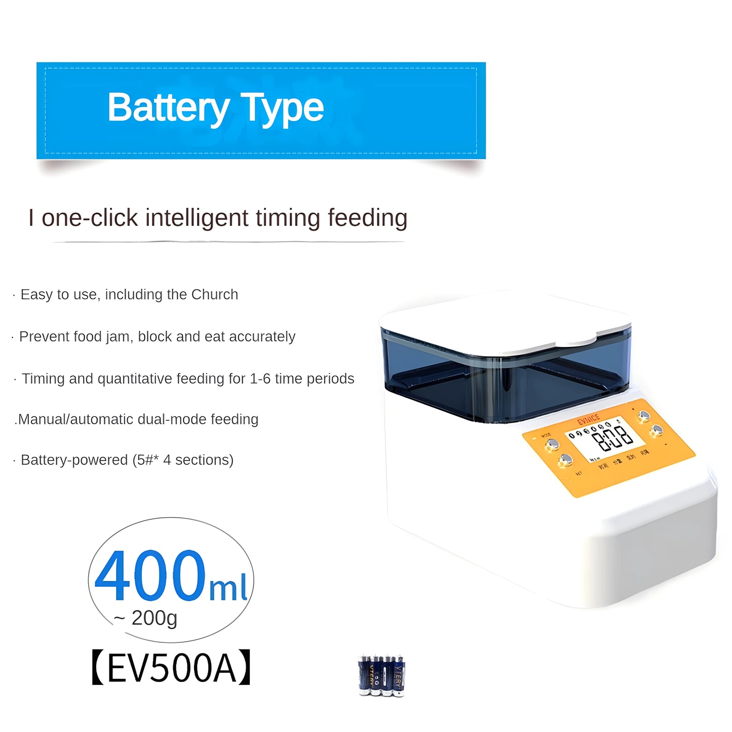 EVNICE automatic fish feeder WIFI Koi Rohan arowana feeder large capacity of 04L/1L/2L/timed, quantitative and precise feeding