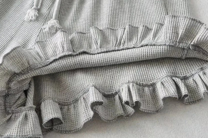 Women's Ruffled Shorts – Y2K High-Waist Loose Summer Shorts