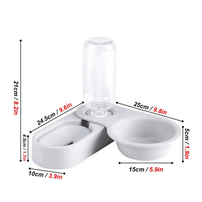 G Pet Rabbit Chinchilla Guinea Pig Food Bowl Auto Feeder All-in-One Splice Food Bowl Drinking Fountain Raised Standing Dish Bowl