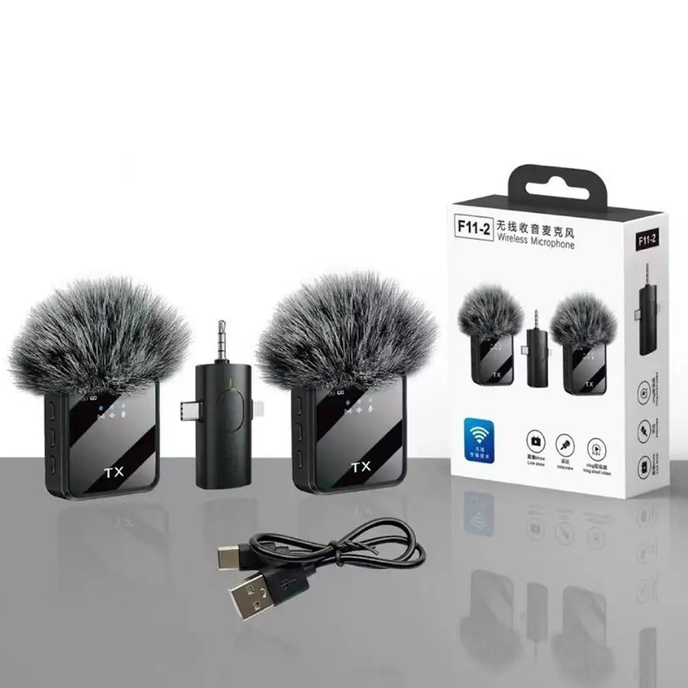 Professional Wireless Lavalier Microphone For Smartphones, Computers and Cameras, Live Broadcast, Vlog, Plug and Play