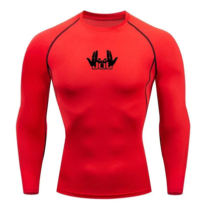 Men's Compression Shirt - Running Compression Tee | Long Sleeve Sports Shirt
